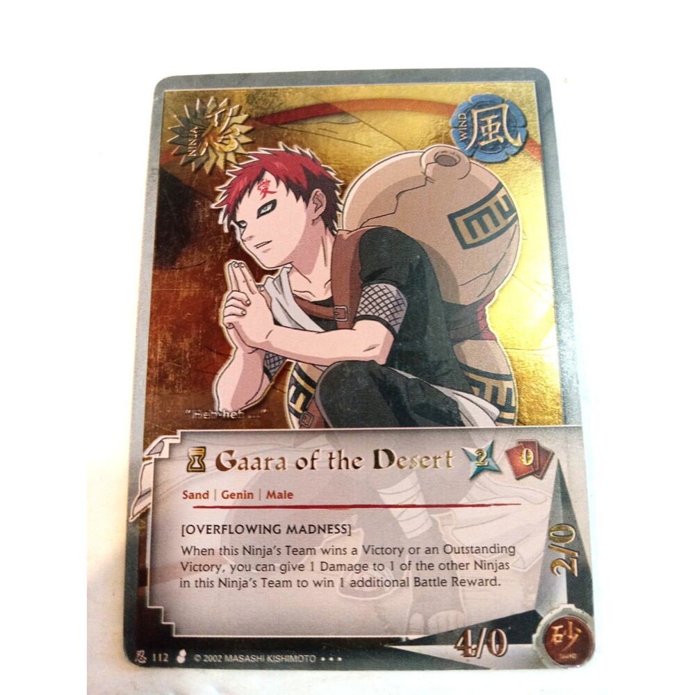 Gaara of the desert Ccg Naruto Super Rare Holo